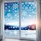 321pcs Christmas Window Decals - 9 Sheets of Snowflakes (Snow)
